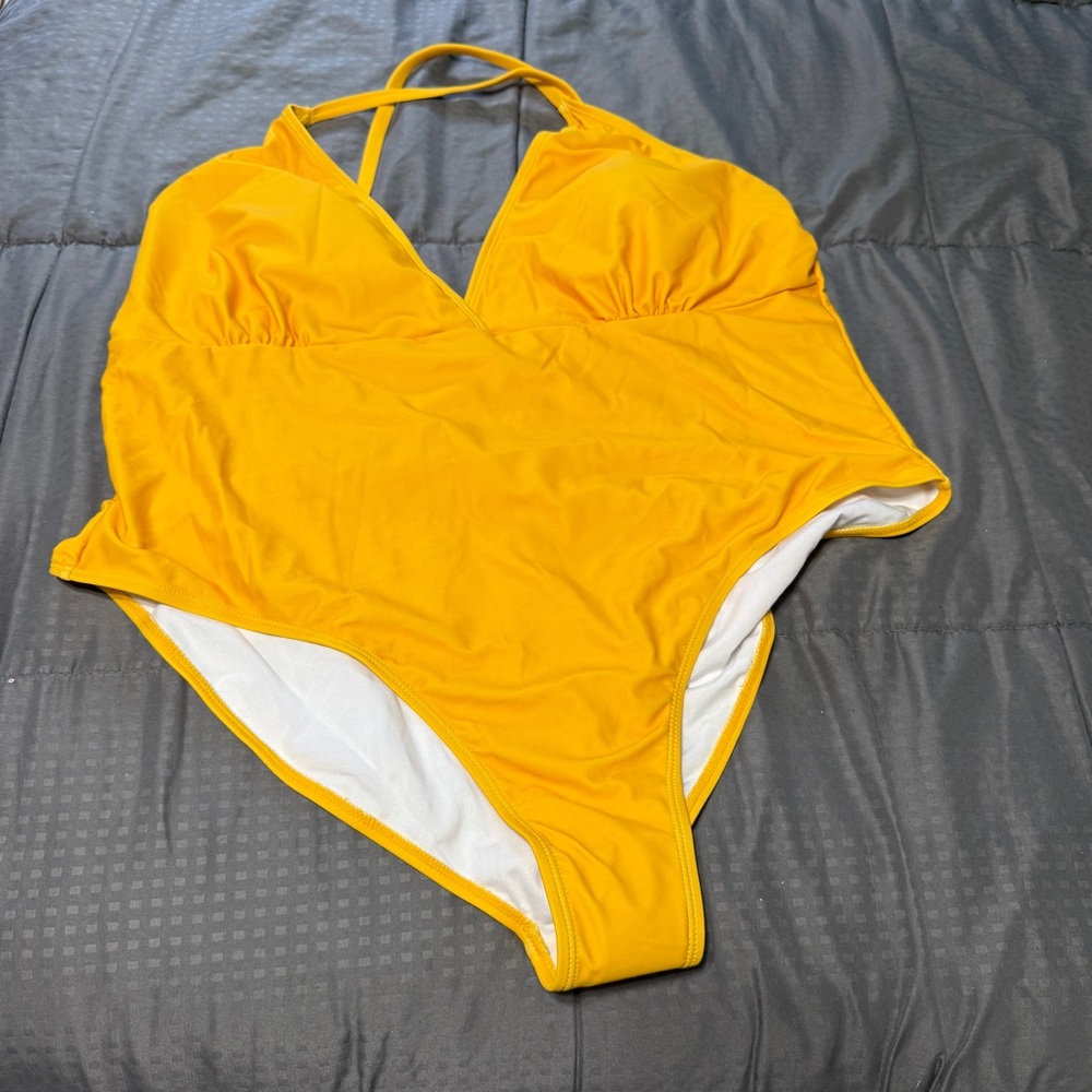 Hello Kitty X SHEIN Yellow Swim Suit Bathing Suit Size 4x Roughly Us Size 2x